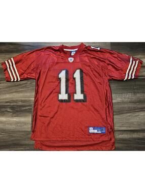 Vintage Alex Smith #11 Reebok NFL San Francisco 49ers Jersey Men's Large Red